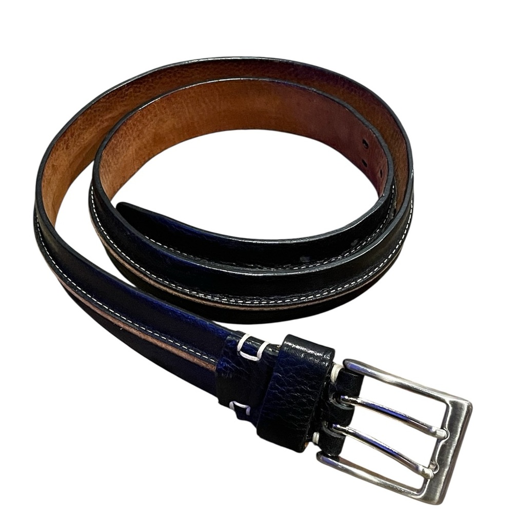 Cole Haan Men's Black Leather Belt Size 15 or up to US 41in